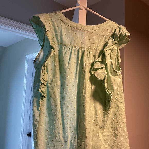 Doe & Rae Mint Green Ruffled Blouse - Picture 2 of 2